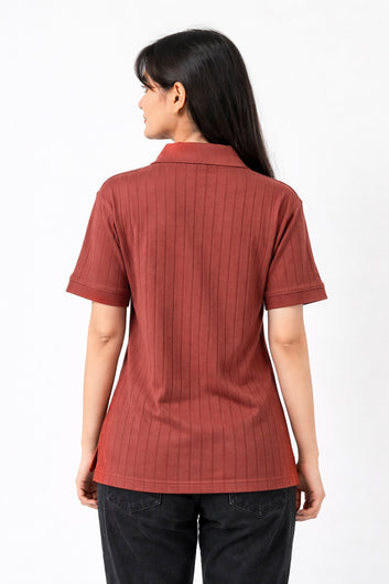 Terracotta Drop Needle Polo