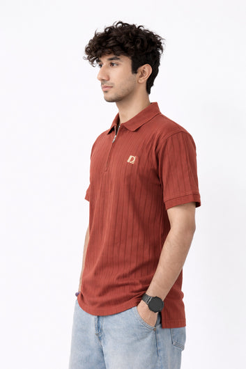 Terracotta Drop Needle Polo
